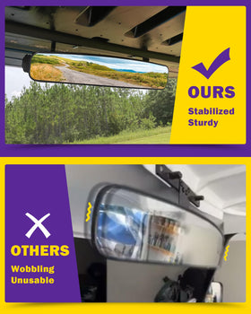 HOWBOW rear-view mirror fits EZGO TXT, Club Car Precedent, Yamaha universal compatibility.