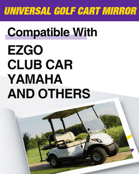 HOWBOW safety-enhanced golf cart mirror accessory adds convenient security.
