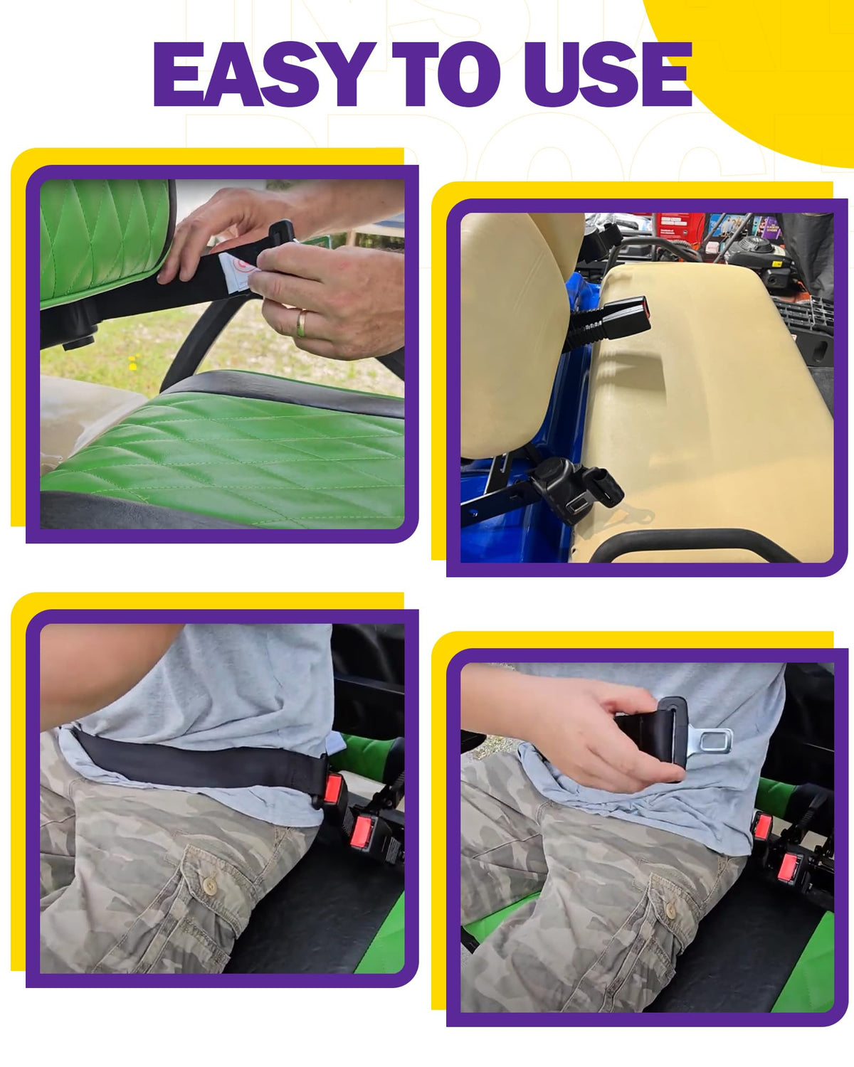 HOWBOW seat belt installation rear-seat reference for passengers