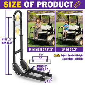 HOWBOW adjustable height 27-34 inches supports riders of different heights.