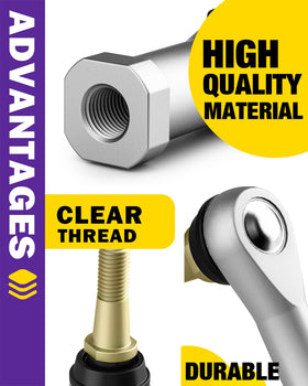 HOWBOW tie rod end driver-side close-up demonstrates durable joint for steering
