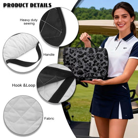Howilath seat cover folds into a carry bag for easy storage