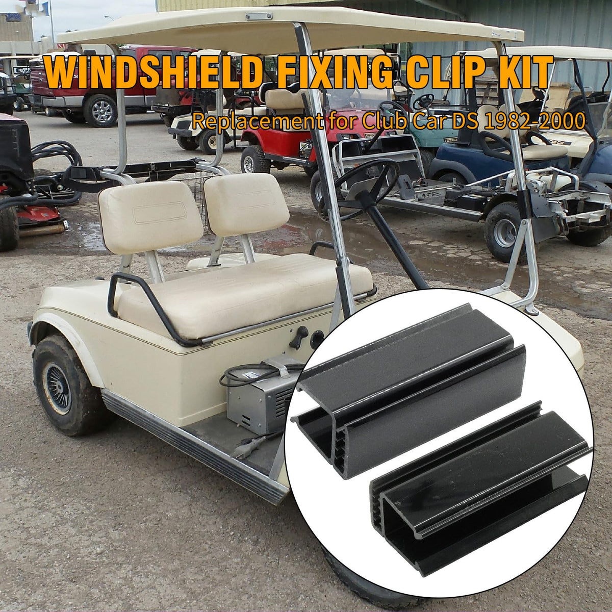 Hoypeyfiy Yamaha fitment g-series ensures secure windshield on 1985-2006 carts.