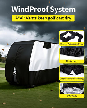 HOYWOUL wind-resistant straps secure the cart during windy days