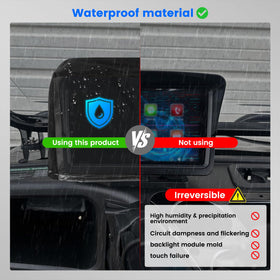 HPEVA clear viewing panel keeps full screen visibility on the course.