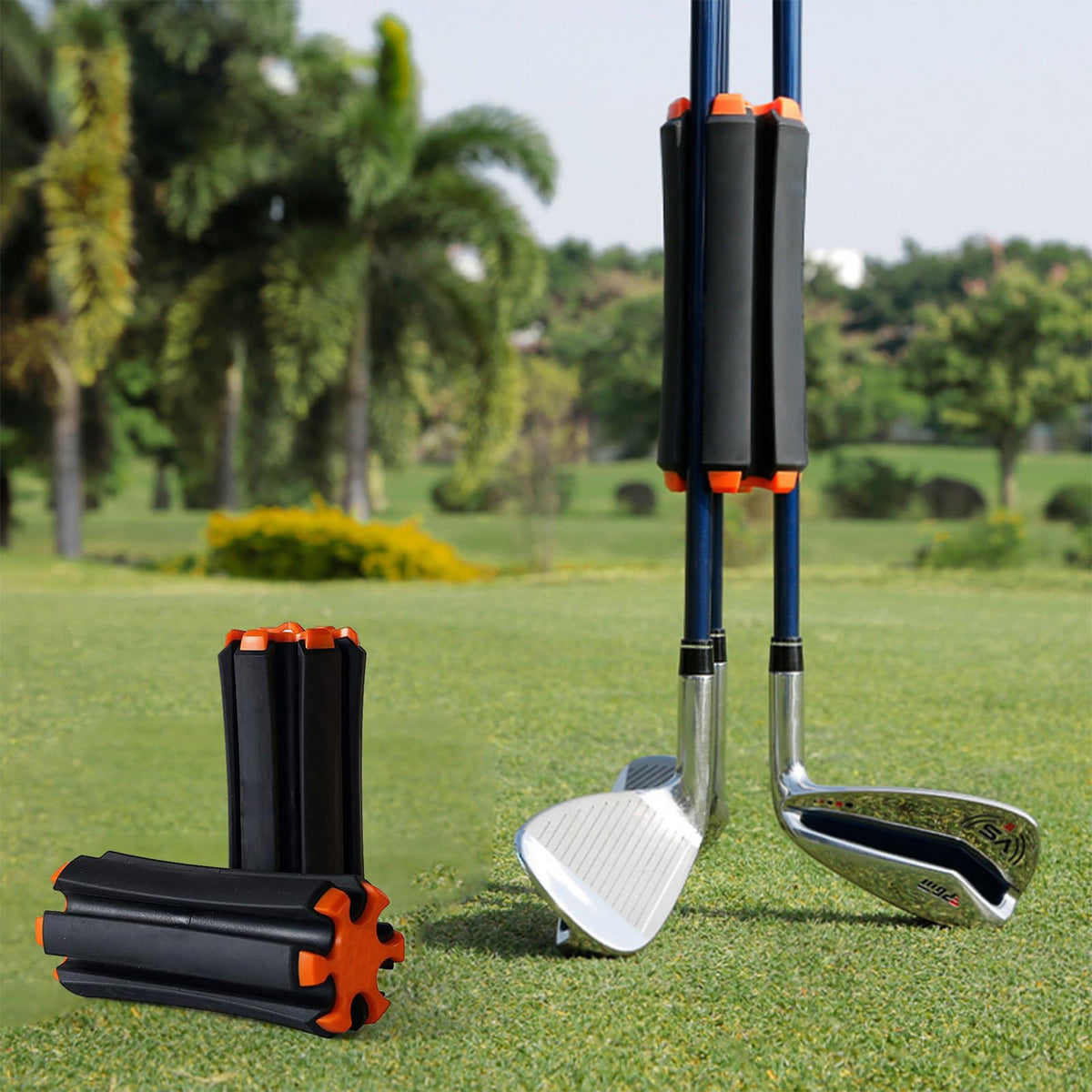 HPLSZCN golf-club-holder-compact-design fits in car trunk and bag.