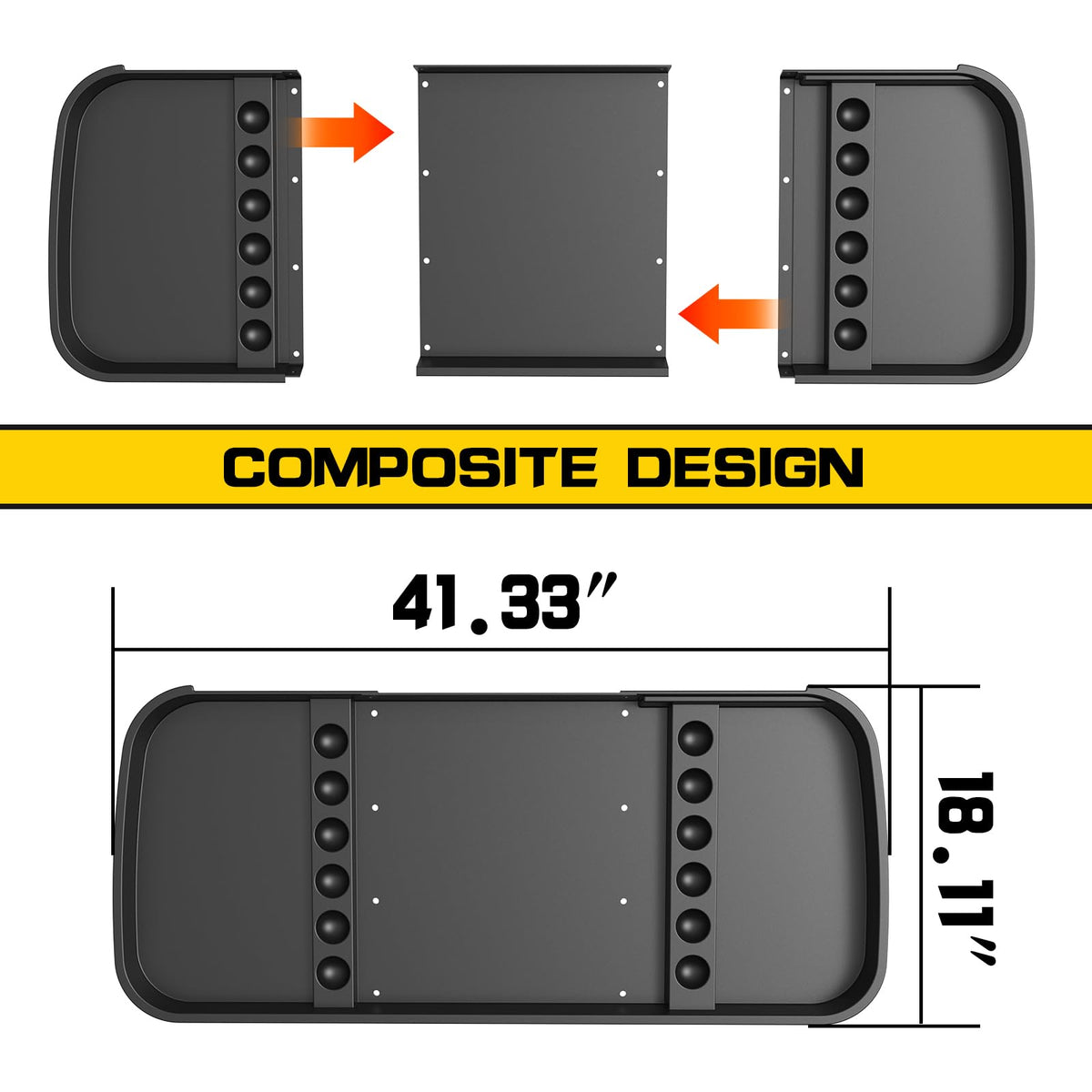 HSUTVXPRO Supports up to 55 lbs of gear for golf cart use