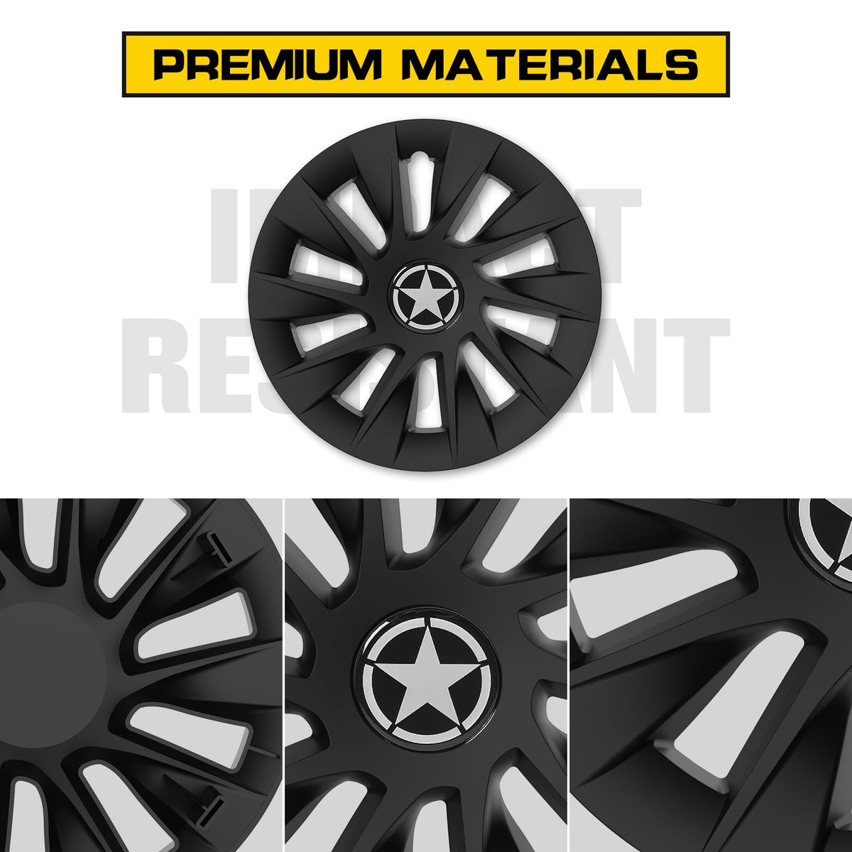 HSUTVXPRO glittering silver hub cap for classic wheel brilliance and protection