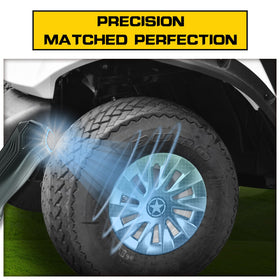 HSUTVXPRO 8-inch matte black hub cap for Yamaha combines rugged protection with a clean look