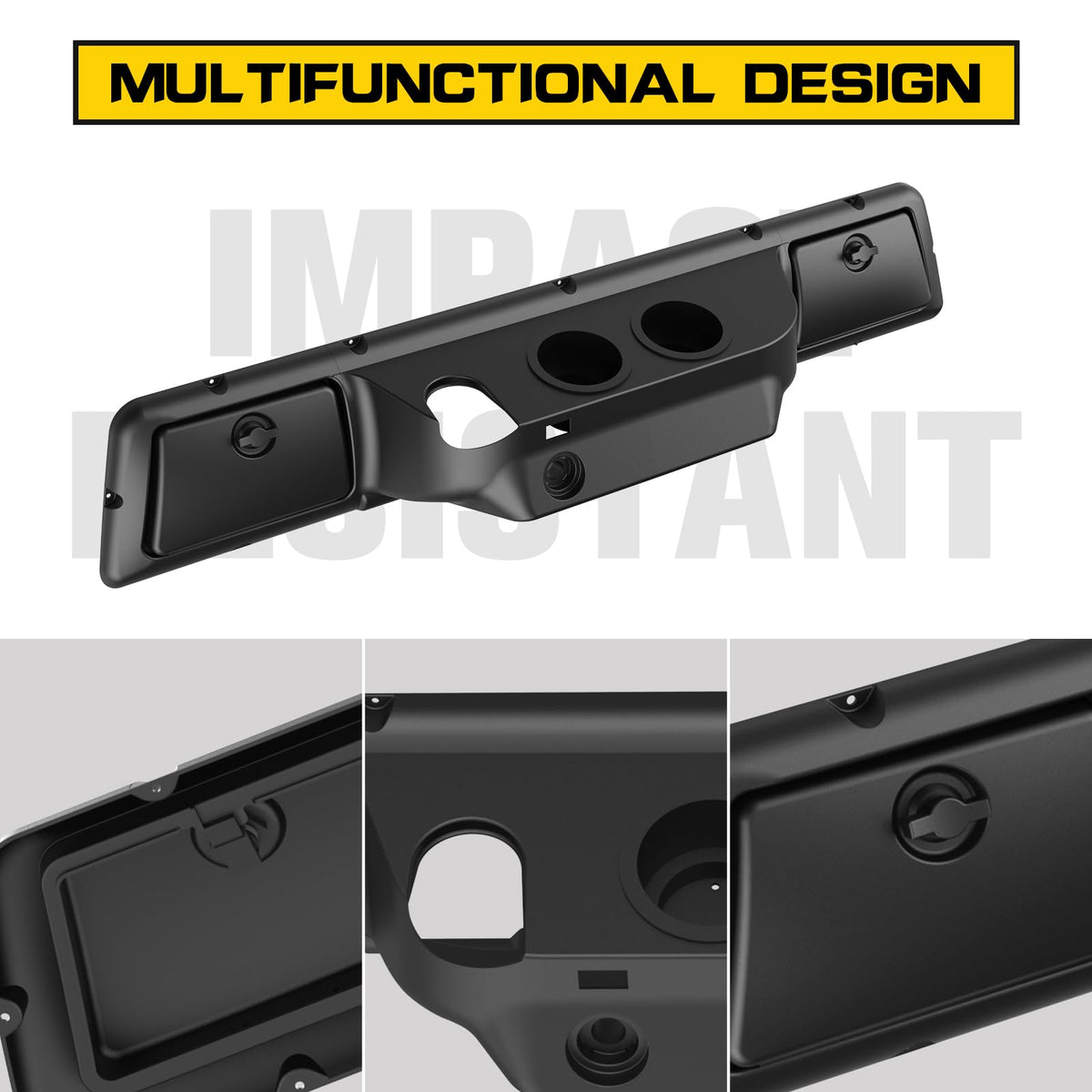 HSUTVXPRO anti-rust dash tray emphasizes durable ABS surface resisting UV and weather exposure.