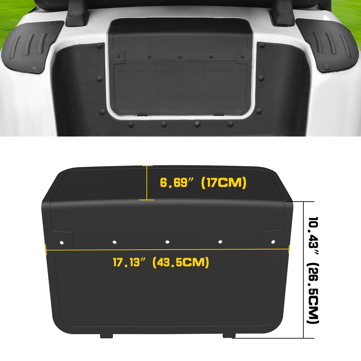 HSUTVXPRO tool-free install panel for EZGO RXV during maintenance