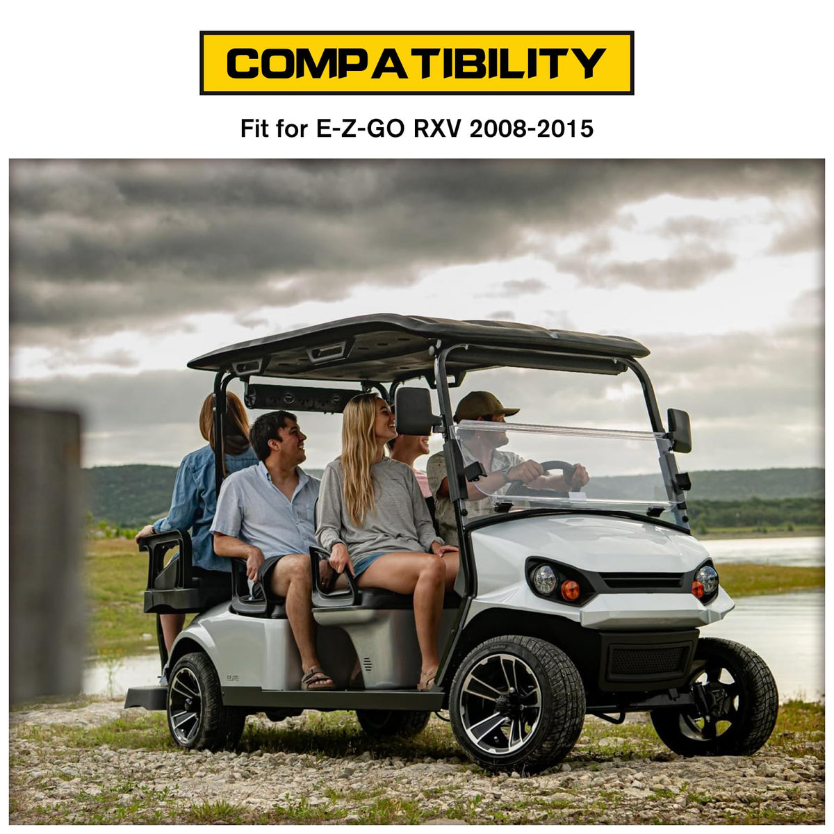 HSUTVXPRO flush-fit panel delivering a clean chassis on EZGO RXV