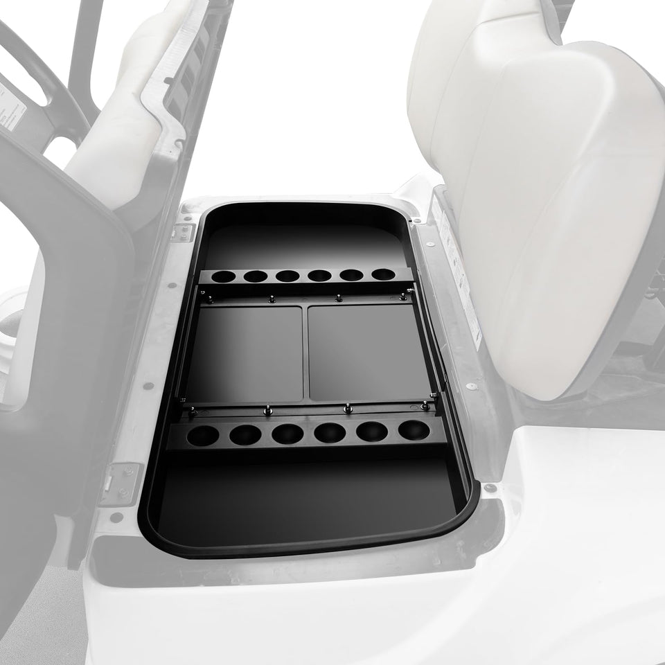 HSUTVXPRO under-seat storage box installed on Yamaha G29 for clutter-free rides