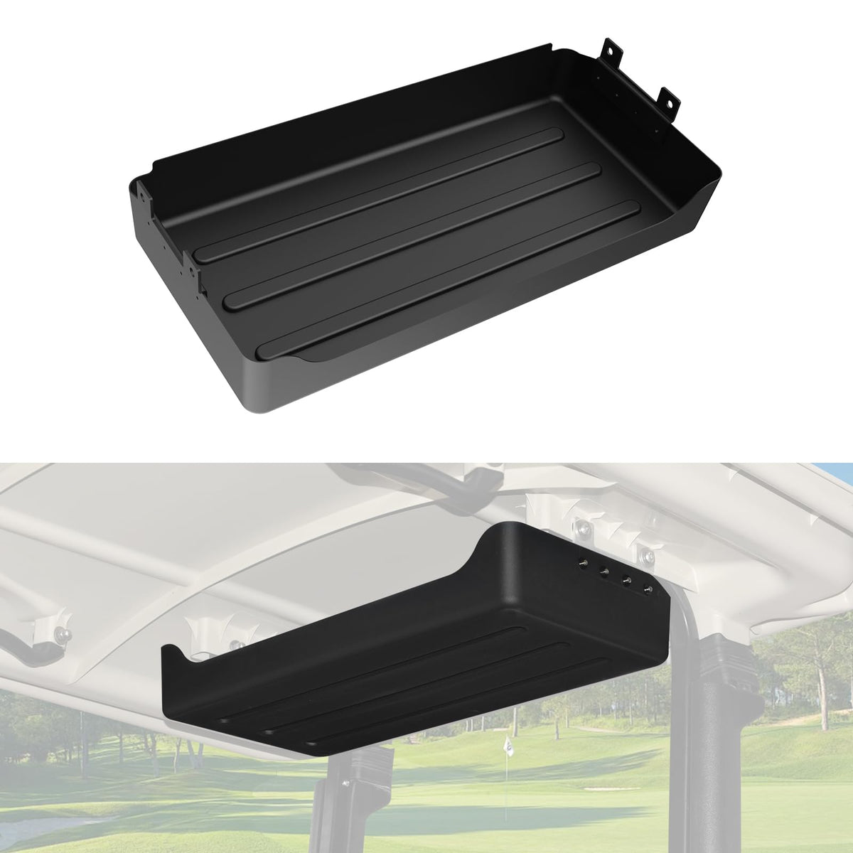 HSUTVXPRO overhead tray front view on Yamaha Drive2 G29 for extra storage