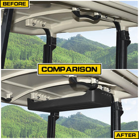 HSUTVXPRO overhead tray side view showing no-drill secure install