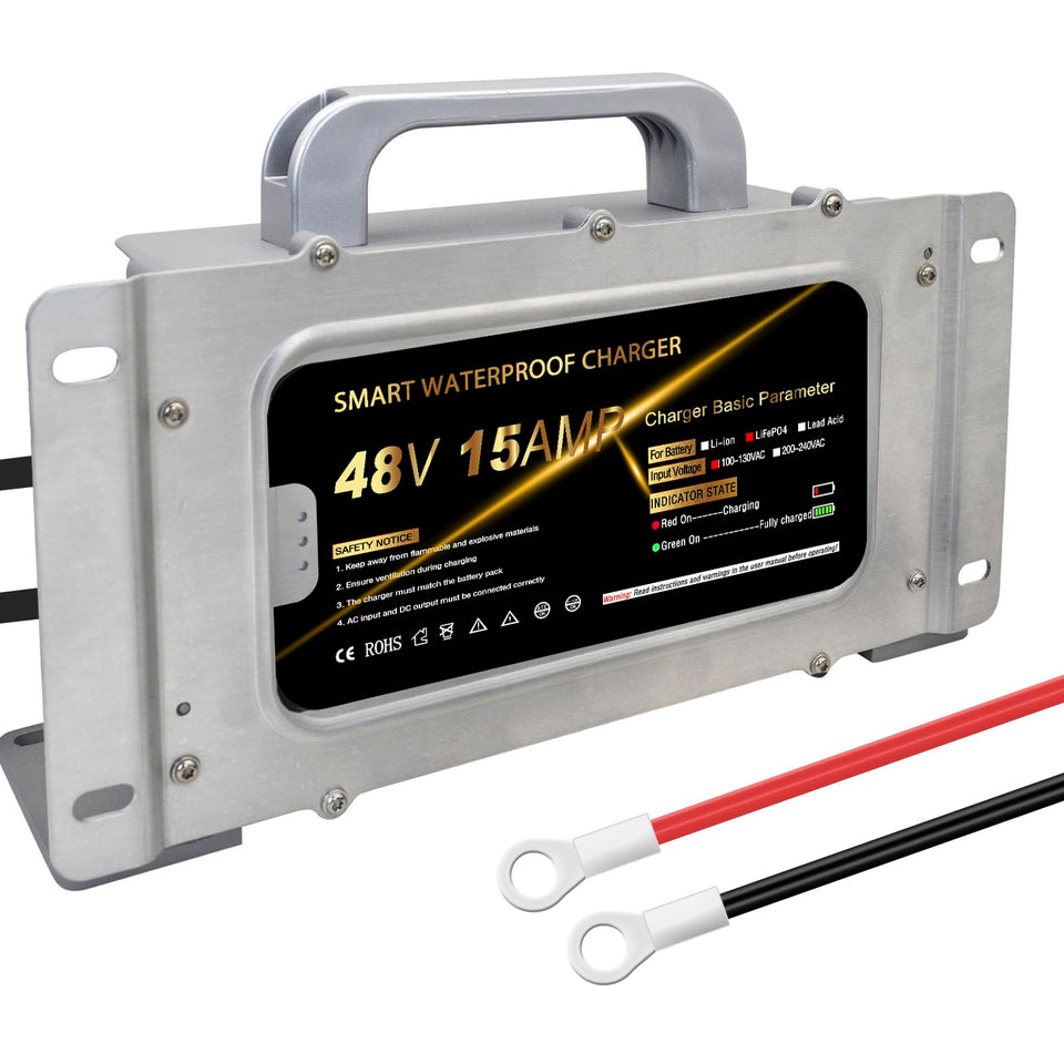 HTAXSCC onboard charger in compact design for easy installation on carts