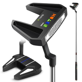 HUAEN golf putter with aim line for precise alignment on the green.