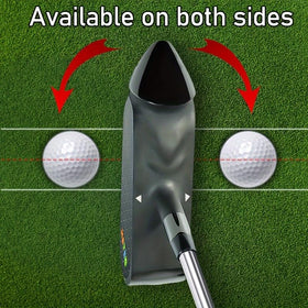 HUAEN golf putter on green feels reliable for nerve-wracking short putts.