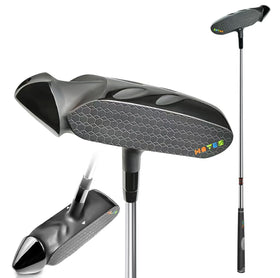HUAEN golf putter with universal hand compatibility and alignment aid for precise setup.