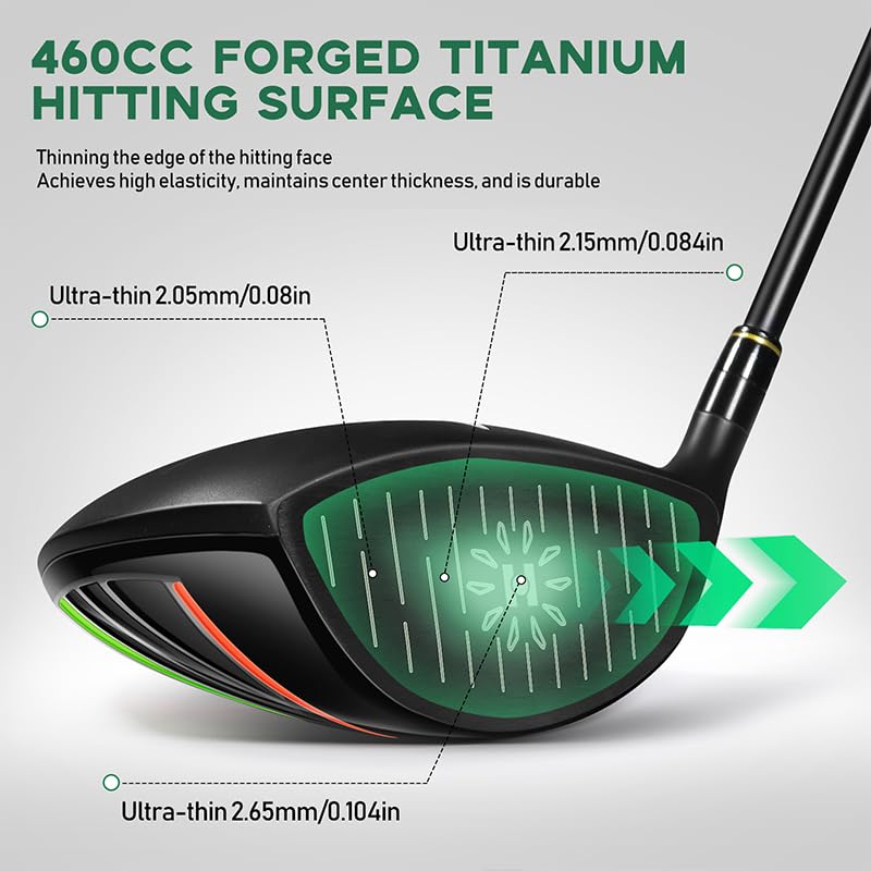 HUAEN driver with included headcover protects the club.