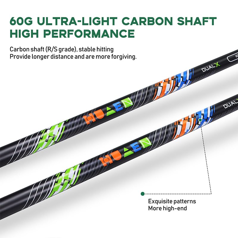 HUAEN titanium construction and refined face structure for durability.