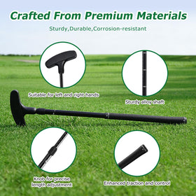 HUIJUTCHEN durable aluminum putter head with silicone coating for realistic roll.