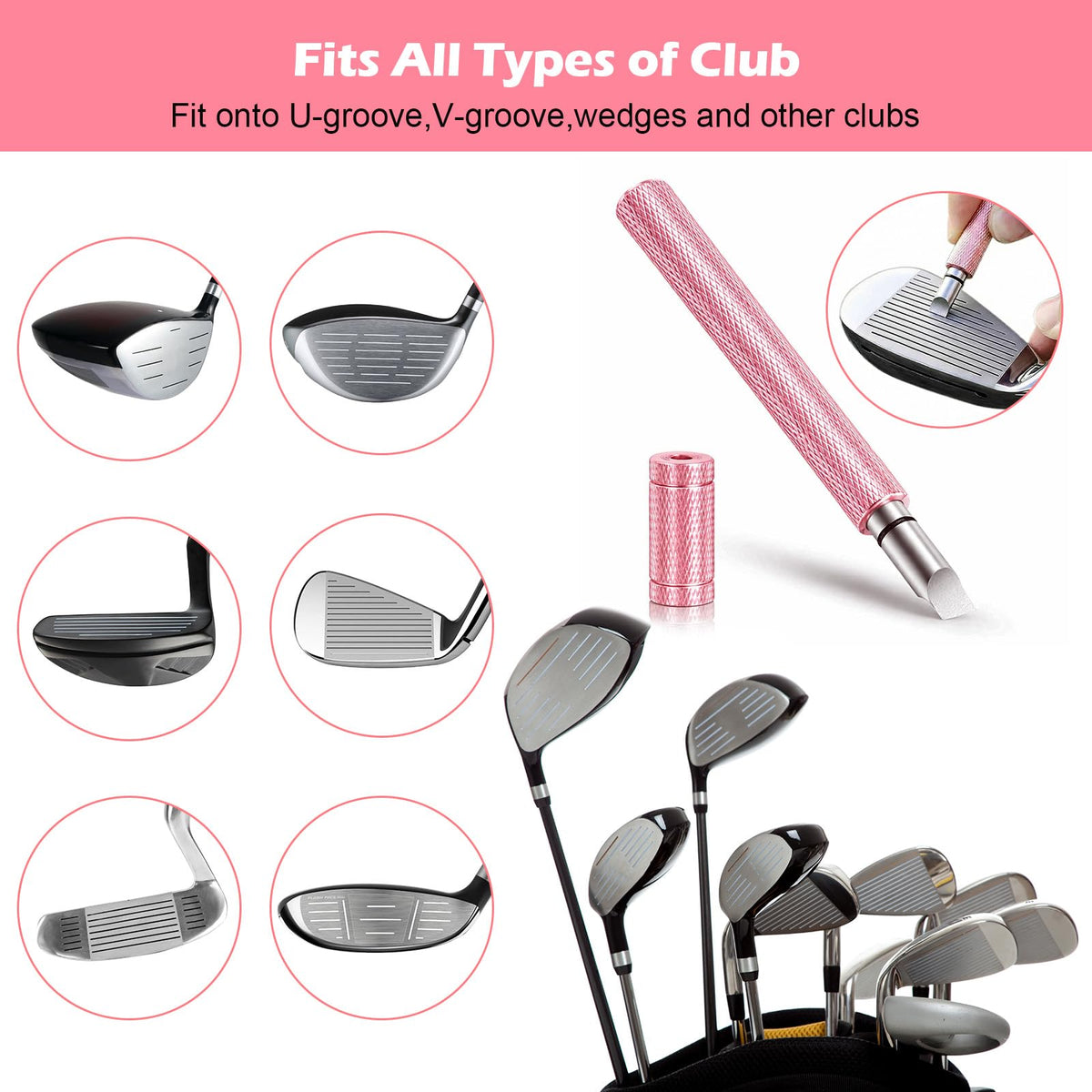HUIJUTCHEN pink groove sharpener for smoother grooves