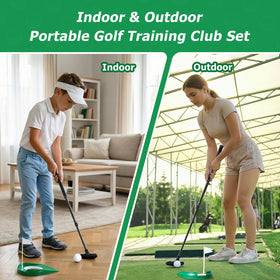 HUIJUTCHEN two-way golf putter set promotes ambidextrous training.