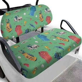 HUISEFOR Cherry Club front seat cover in pink keeps seats clean with soft polyester.