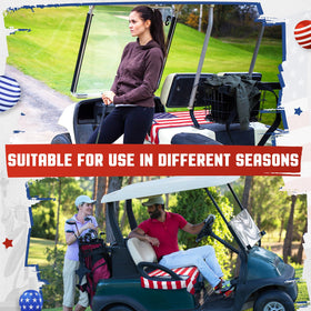 HunnmingRe flag golf cart seat cover stitching detail indicating quality finish.