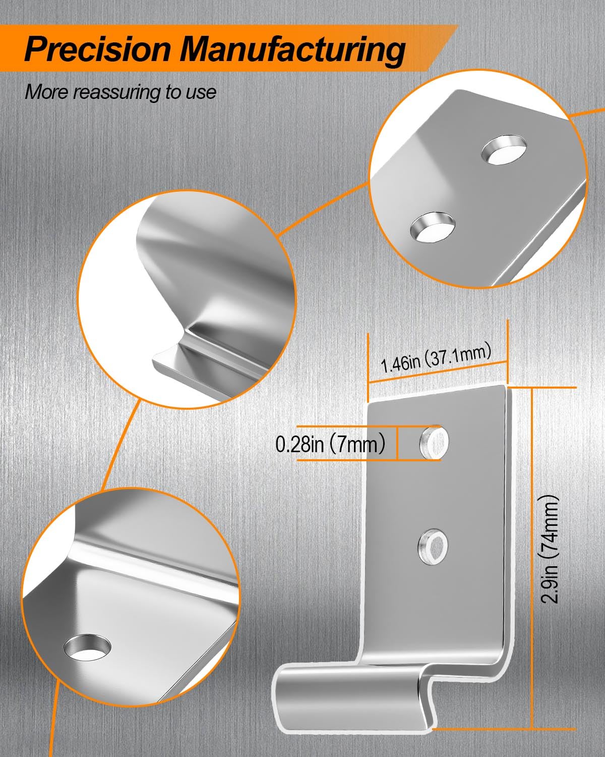 HUQUZN stainless steel seat hinges for Ezgo electric models offer durable mounting