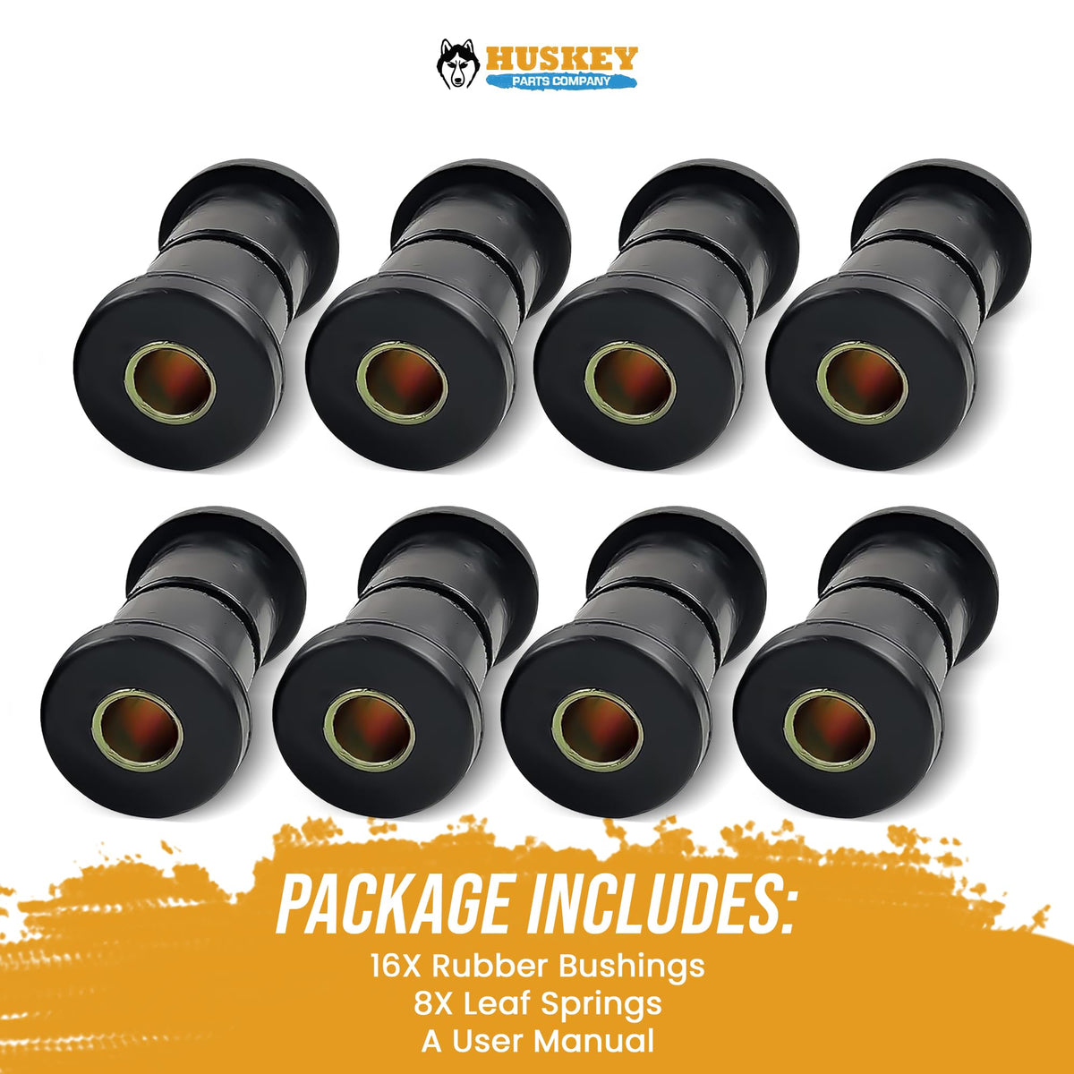 Huskey Club Car DS rear leaf spring bushing kit with quiet performance.