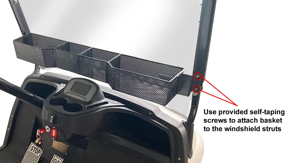 Huskey easy-install front basket fits I-CON models with included hardware