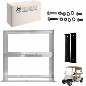 Huskey EZGO battery tray top view with six compartments for organized battery setup