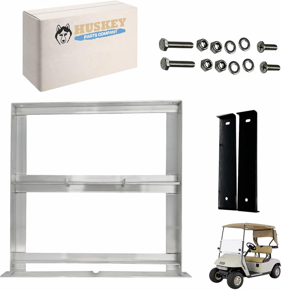 Huskey EZGO battery tray top view with six compartments for organized battery setup