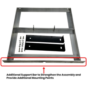 Huskey EZGO battery tray 304 stainless hardware close-up