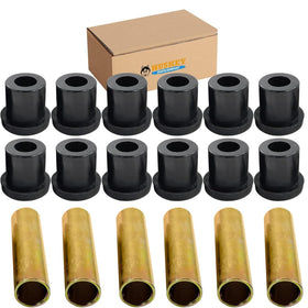 Huskey EZGO TXT rear leaf spring bushing kit with 6 sleeves and 12 bushings for smoother ride
