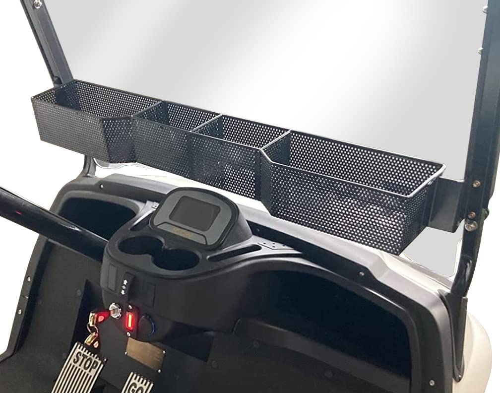 Huskey front basket compatible with I-CON carts keeps essentials within reach
