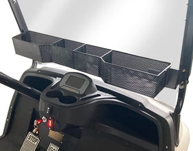 Huskey front basket compatible with I-CON carts keeps essentials within reach