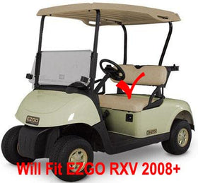 Huskey EZGO RXV-fit basket provides reliable mounting and front storage.