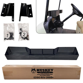 Huskey golf cart basket front design for EZGO RXV keeps essentials within reach.