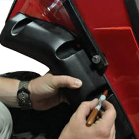 Huskey installation steps guide supports quick, tidy flare mounting
