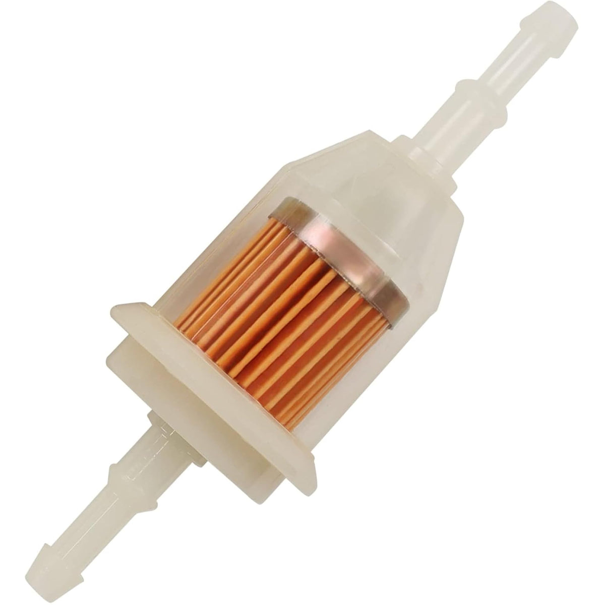 Huskey inline fuel filter 10-pack compatibility label indicating fit for Club Car EZGO Yamaha.
