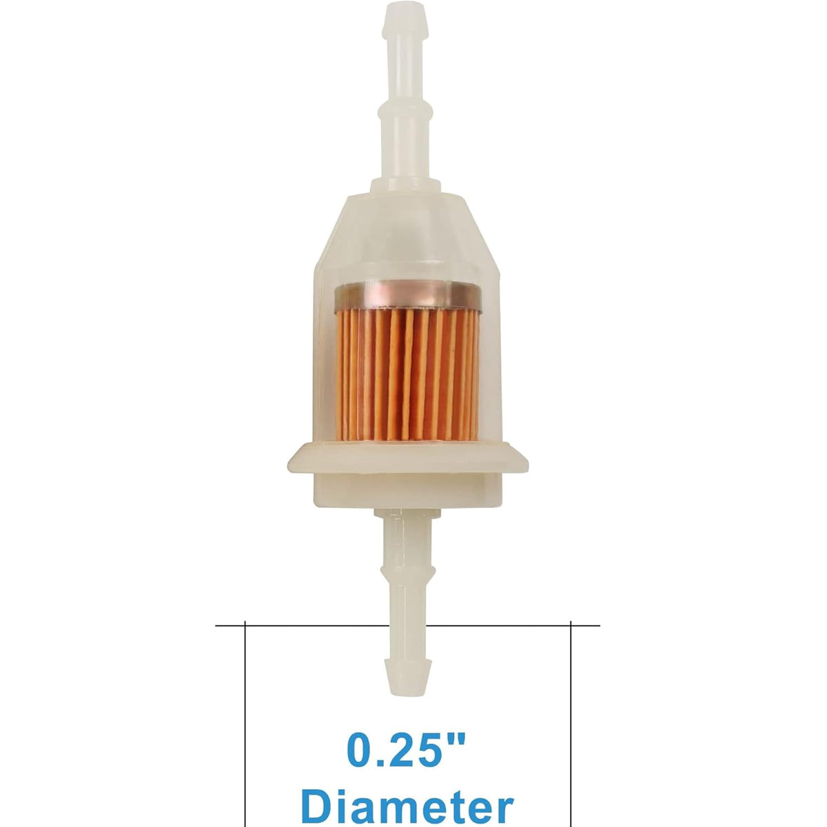 Huskey inline fuel filter 10-pack installed on a golf cart for smooth operation.