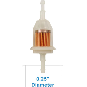 Huskey inline fuel filter 10-pack installed on a golf cart for smooth operation.