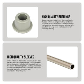 Huskey Parts Club Car OEM-style bushing set restores factory feel.