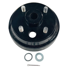 Huskey Parts Co brake hub drum powder coated finish resists corrosion and wear.
