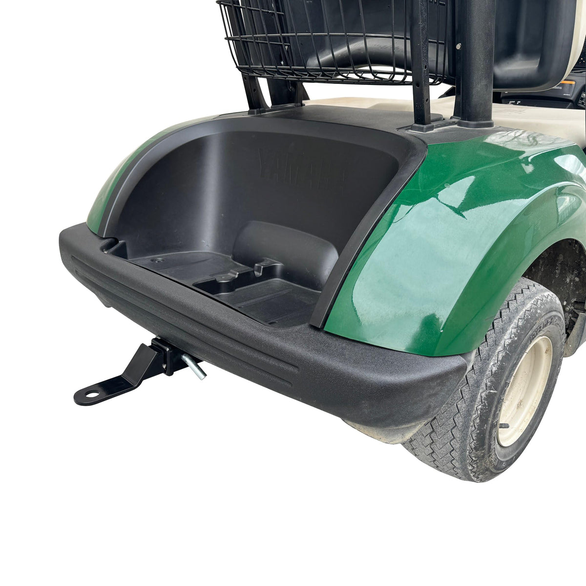 Huskey Parts Company carbon steel hitch mounted under bumper simplifies installation