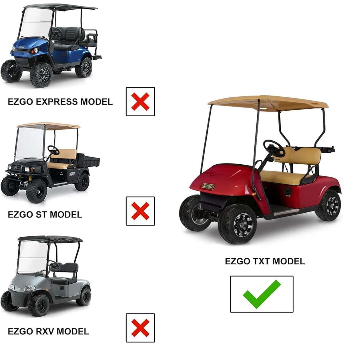 Huskey Parts Company large compartments golf cart basket for organized storage.