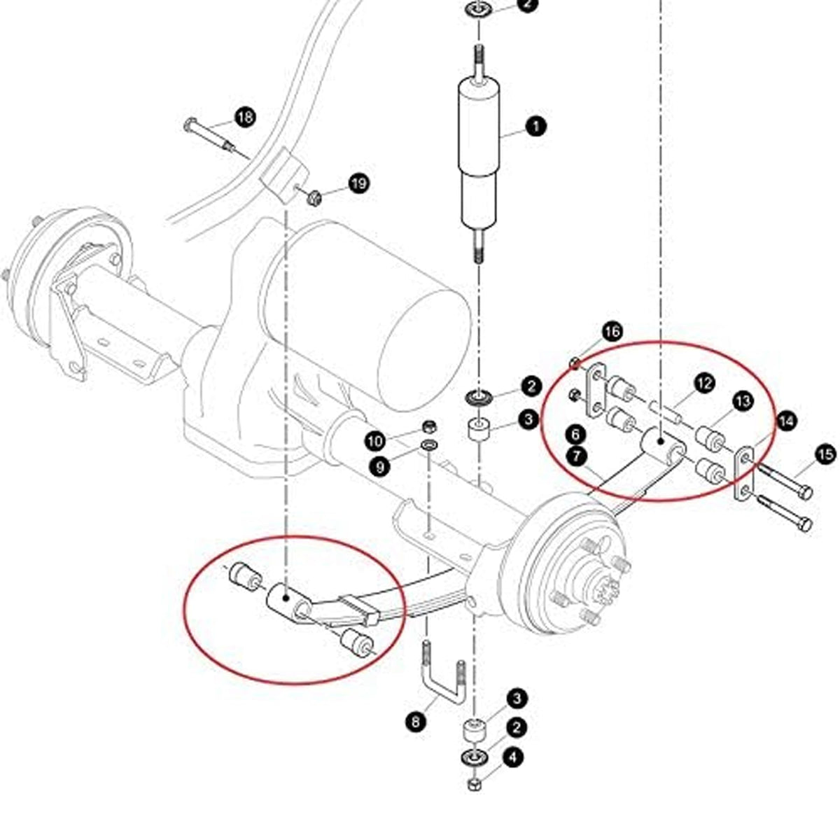 Durable rubber components from Huskey Parts for EZGO TXT
